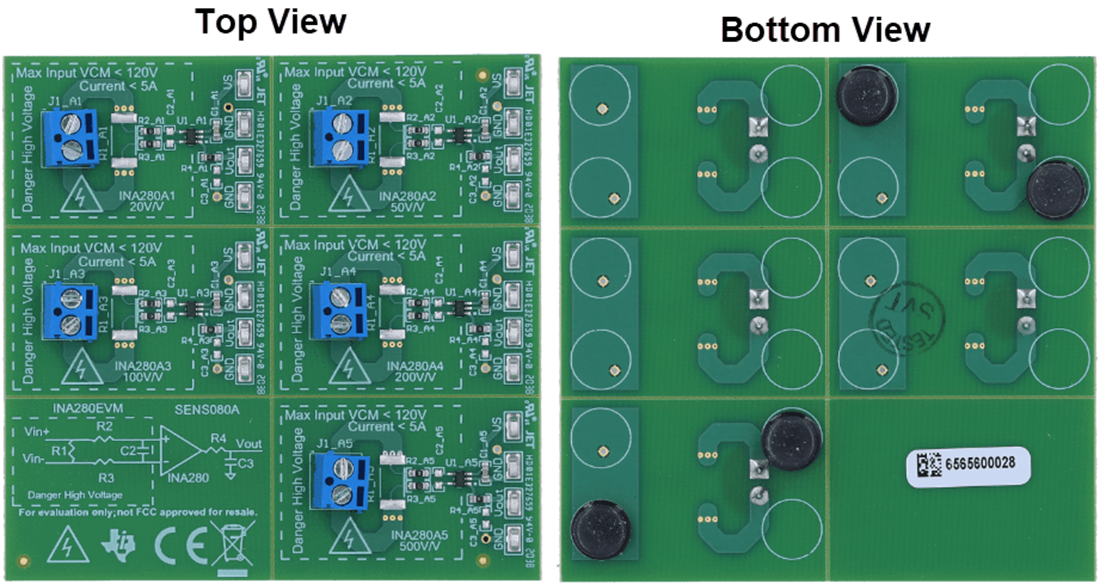 机械图纸 - Texas Instruments INA280EVM电流检测评估模块