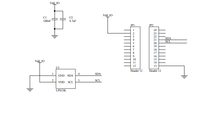 原理图 - STMicroelectronics STEVAL-MKI214V1适配器板