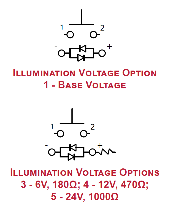 Schematic - E-Switch SV8 25mm Short Body Anti-Vandal Switches