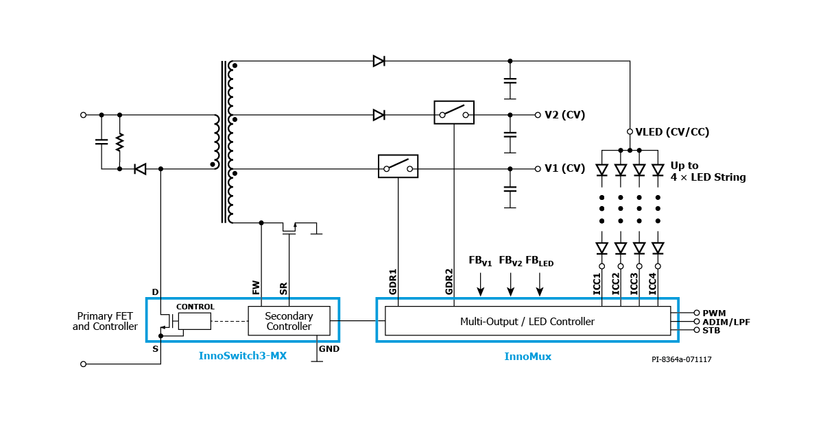 Schematic - Power Integrations InnoMux Controller ICs
