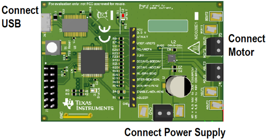 机械图纸 - Texas Instruments DRV8428EVM电机驱动器评估模块