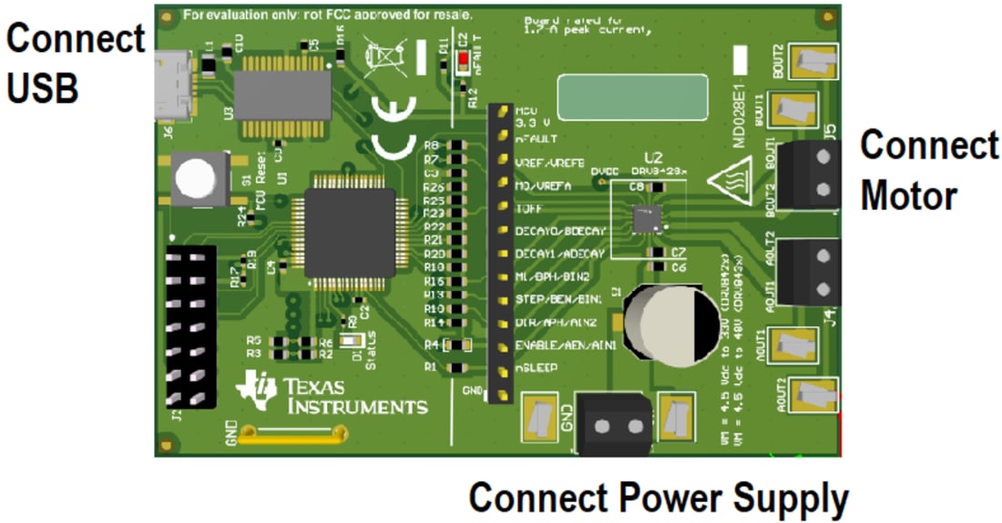 机械图纸 - Texas Instruments DRV8428PEVM电机驱动器评估模块