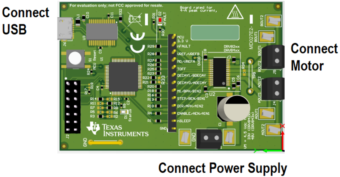 机械图纸 - Texas Instruments DRV8434EVM电机驱动器评估模块