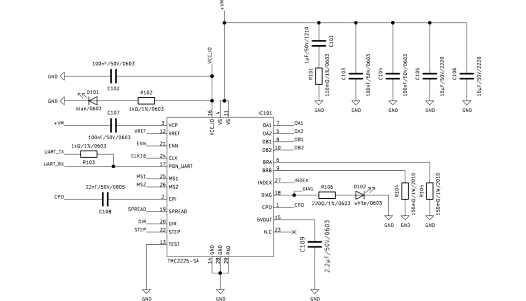 TMC2225BOB Breakout Board Trinamic Mouser