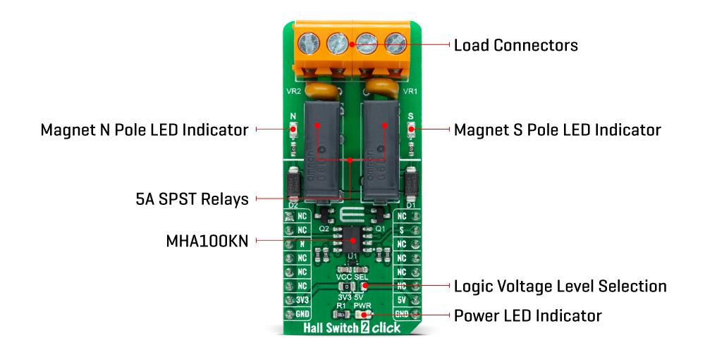 Mikroe Hall Switch 2 Click
