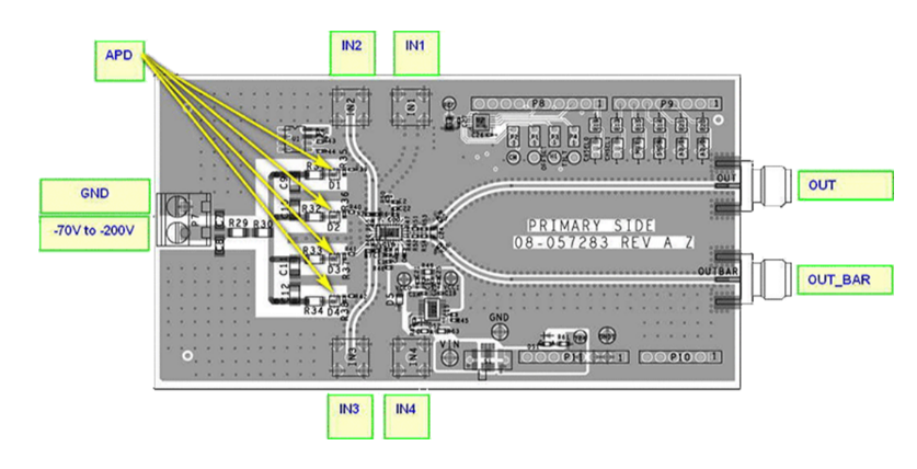 位置电路 - Analog Devices Inc. EVAL-LTC6563TQFN-EZKIT演示套件