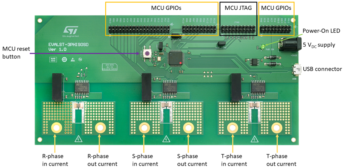 机械图纸 - STMicroelectronics EVALST-3PHISOSD评估板