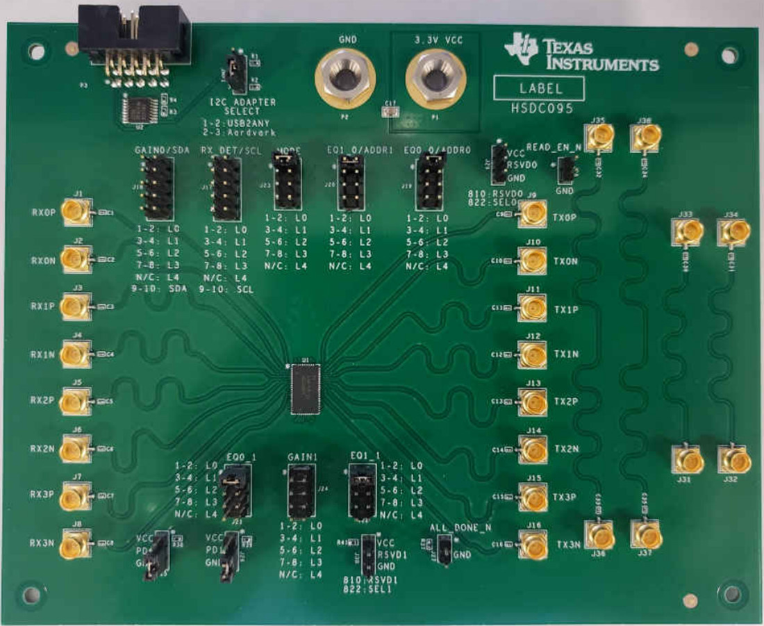 机械图纸 - Texas Instruments DS320PR810-SMP-EVM再驱动器评估模块