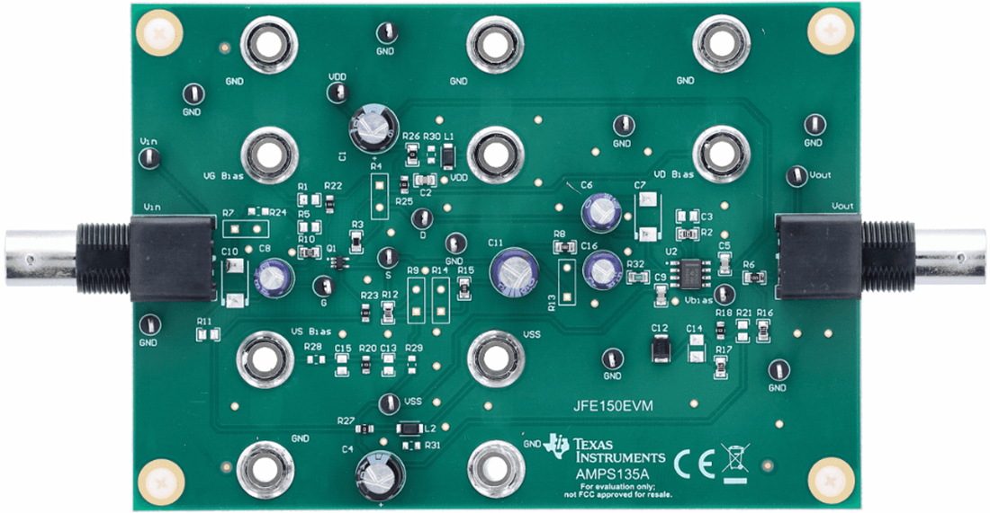 机械图纸 - Texas Instruments JFE150EVM JFET评估模块 (EVM)