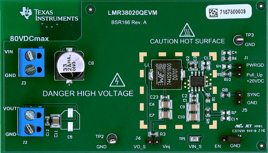 机械图纸 - Texas Instruments LMR38020/LMR38020QEVM 评估模块