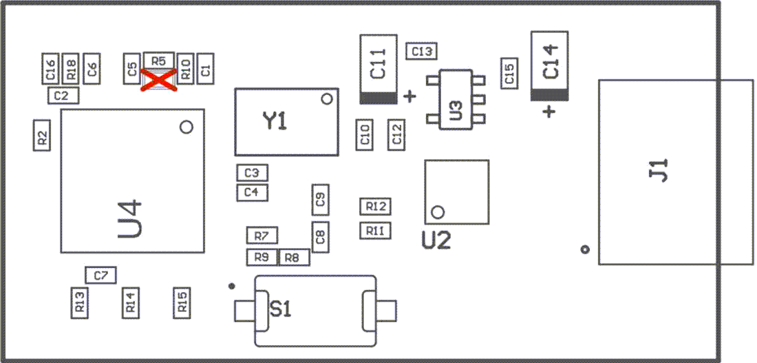 机械图纸 - Texas Instruments OPT3004DTSEVM ALS评估模块 (EVM)