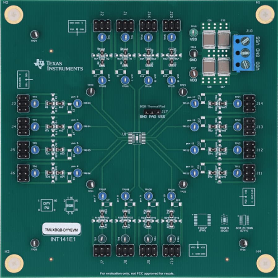 机械图纸 - Texas Instruments TMUXBQB-DYYEVM多路复用器评估模块