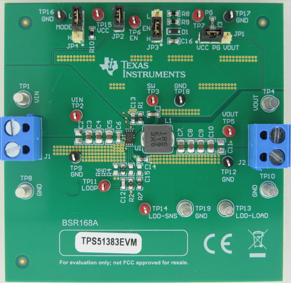 机械图纸 - Texas Instruments TPS51383EVM转换器评估模块