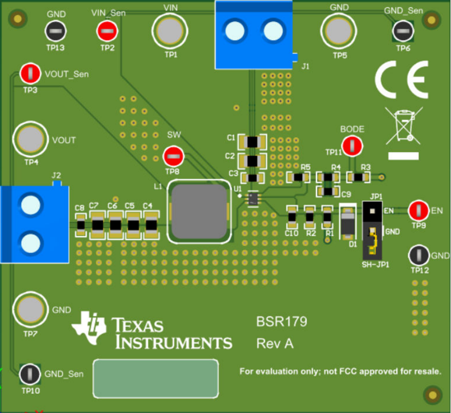 机械图纸 - Texas Instruments TPS56524xEVM转换器评估模块