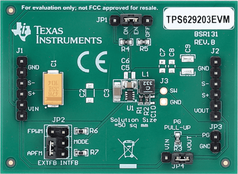 机械图纸 - Texas Instruments TPS629203EVM 评估模块