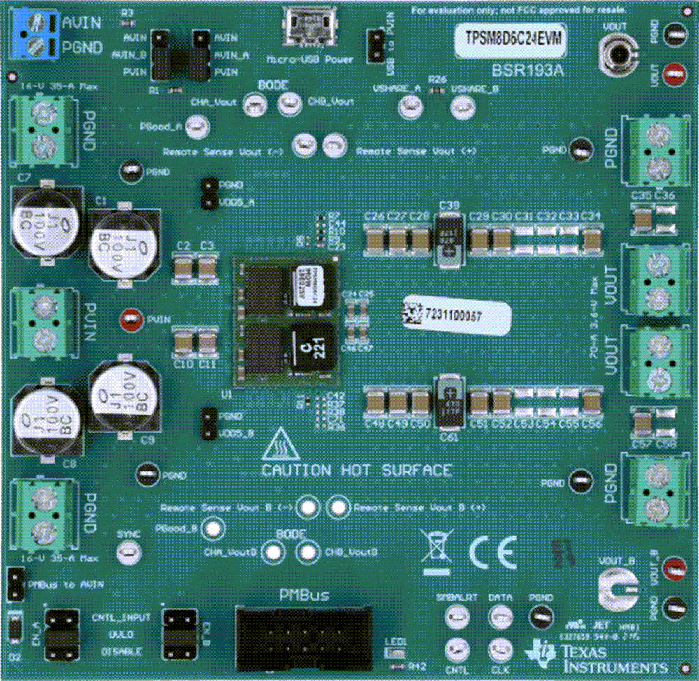 机械图纸 - Texas Instruments TPSM8D6C24电源模块评估模块