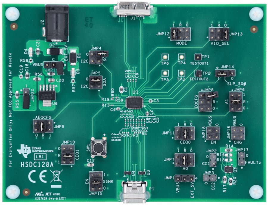 机械图纸 - Texas Instruments TUSB1142EVM转接驱动器评估模块