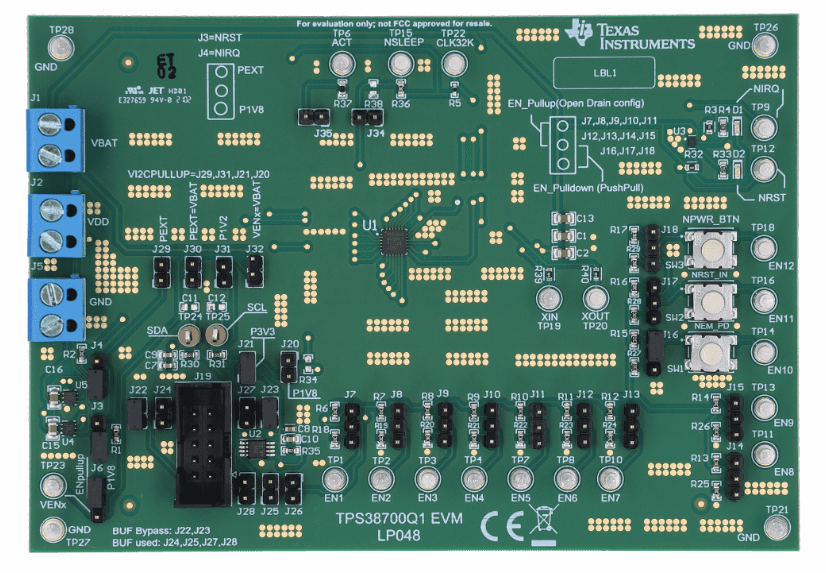 位置电路 - Texas Instruments TPS38700Q1EVM评估模块