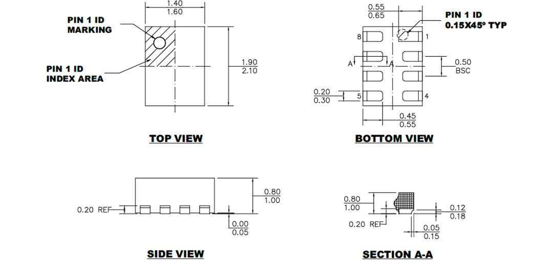 Mechanical Drawing - Monolithic Power Systems (MPS) MPQ2177A AEC-Q100 Synchronous Step-Down Converter