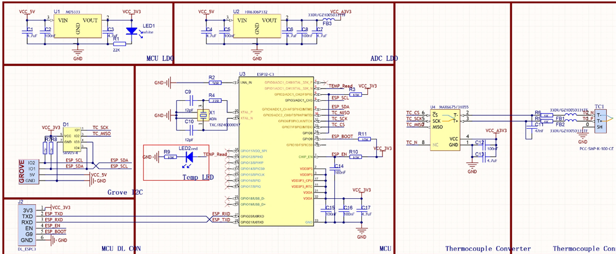 Schematic - M5Stack Unit Kmeter Thermocouple Temperature Sensor