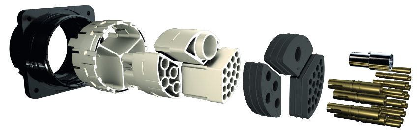 图表 - ITT Cannon MOVE-MOD™模块化圆形连接器