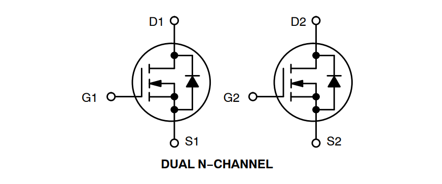 应用电路图 - onsemi NVMFD027N10MCL双N沟道功率MOSFET