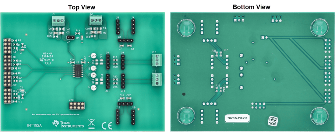 机械图纸 - Texas Instruments THVD24X2VEVM收发器评估模块 (EVM)