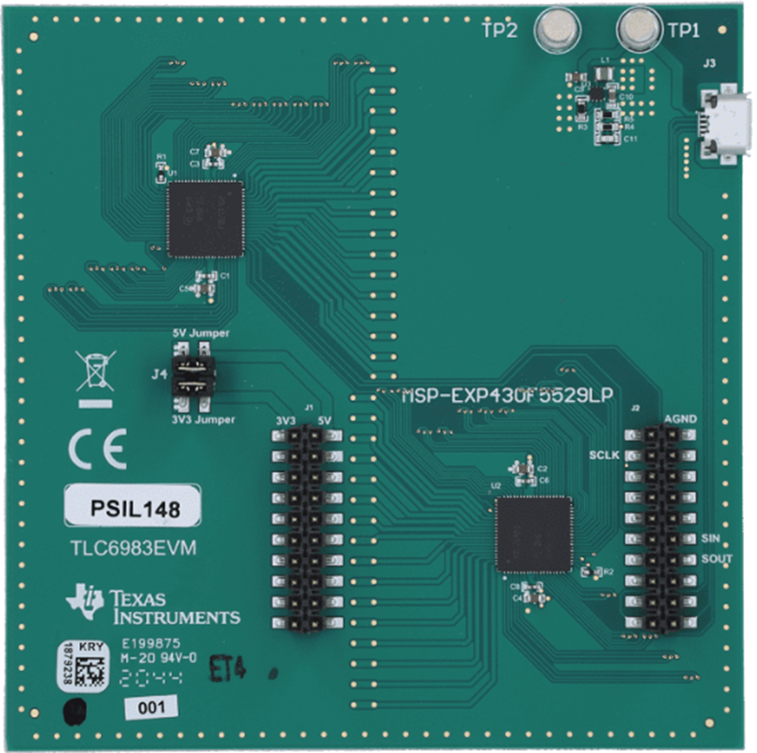 机械图纸 - Texas Instruments TLC6983EVM LED驱动器评估模块