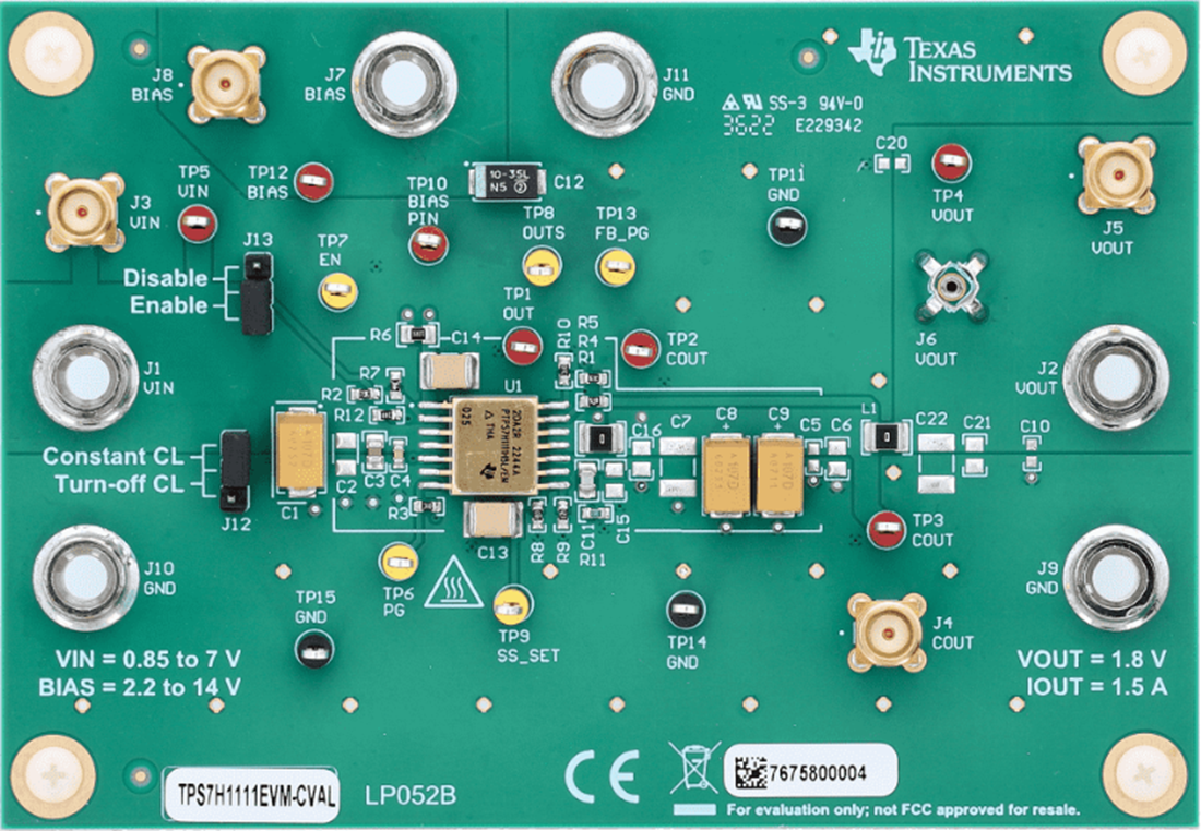 机械图纸 - Texas Instruments TPS7H1111EVM-CVAL稳压器评估模块