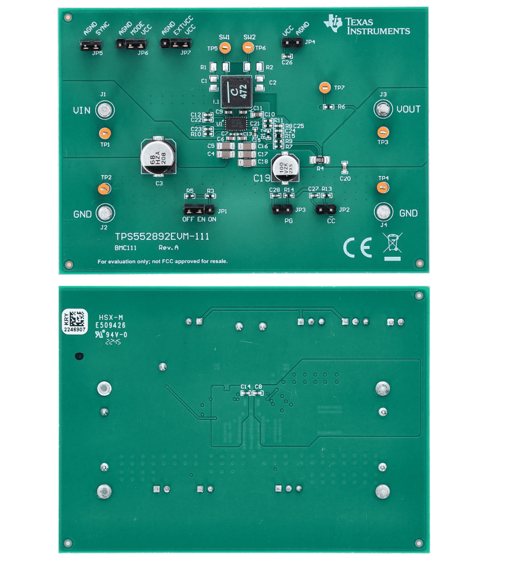Texas Instruments TPS552892EVM-111评估模块
