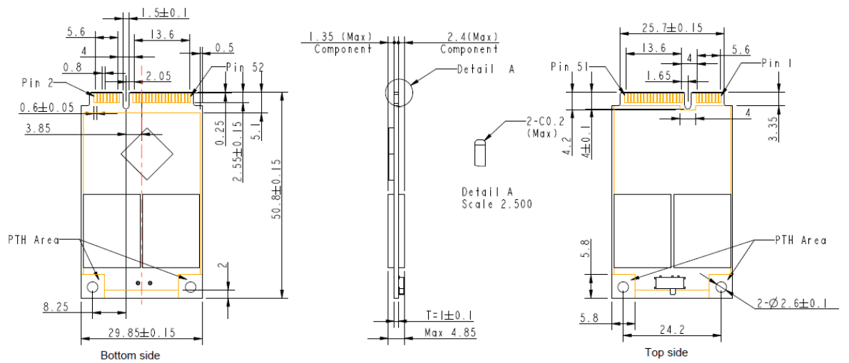 Mechanical Drawing - Apacer Technology Inc. SH250-300 Serial ATA Flash Drives