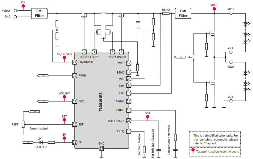 原理图 - Infineon Technologies TLD5191HB2W_EVAL评估板