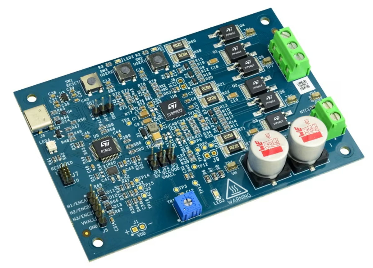 STMicroelectronics EVLSPIN32G0A1无刷电机驱动器评估板