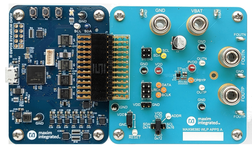 位置电路 - Analog Devices / Maxim Integrated MAX98380EVSYS 评估系统