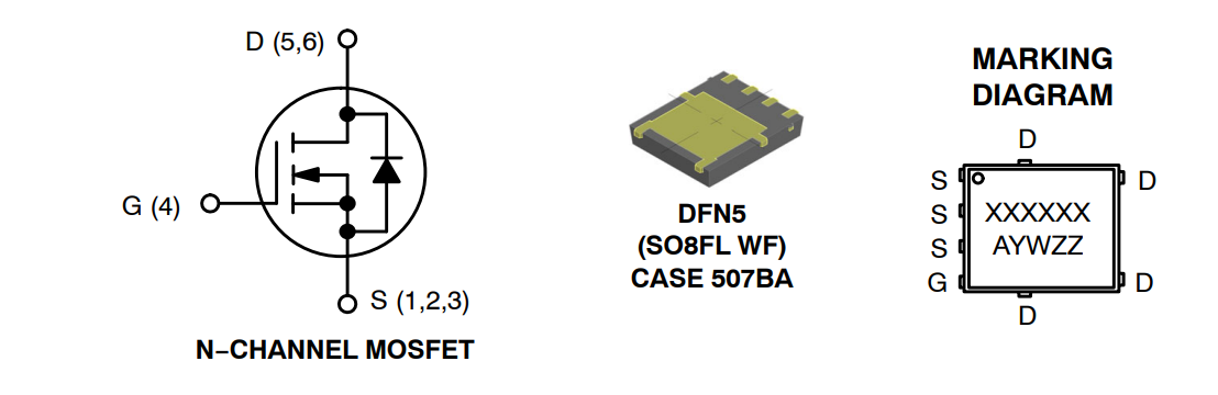 应用电路图 - onsemi NVMFWS004N10MC单N沟道功率MOSFET
