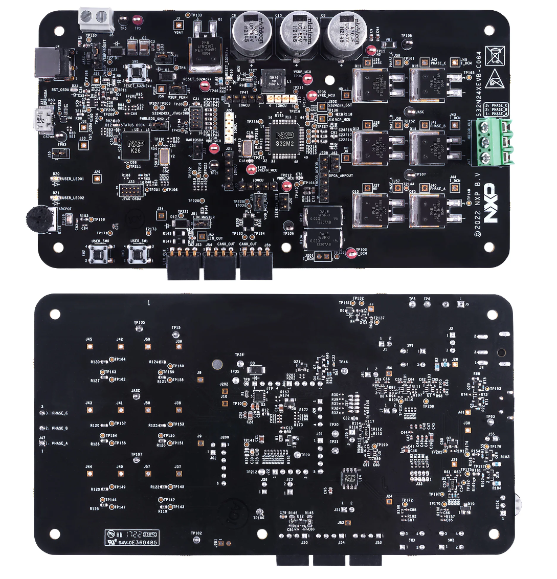 NXP Semiconductors S32M2 PMSM/BLDC电机控制评估板