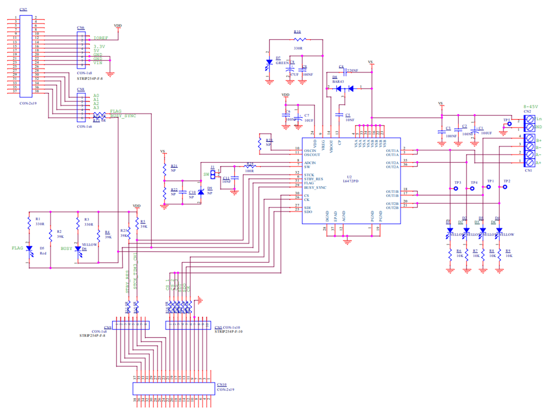 STMicroelectronics EVL6472步进电机驱动器评估板