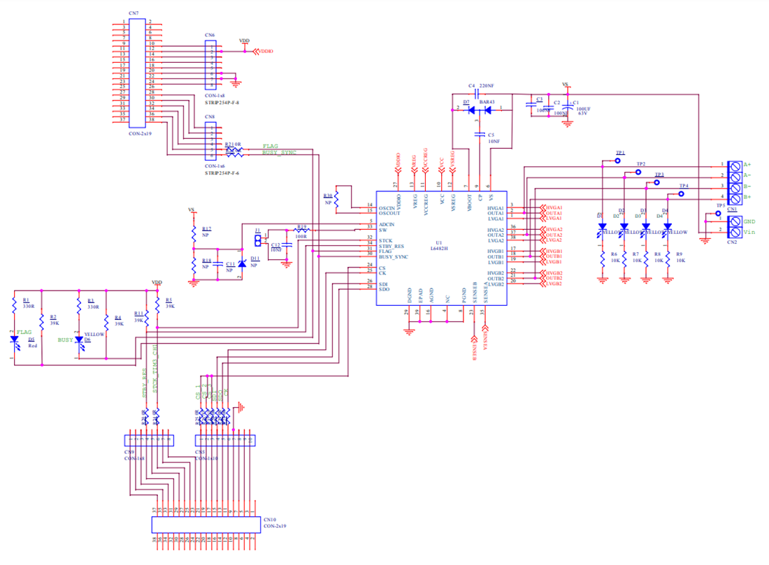 原理图 - STMicroelectronics EVL6482步进电机驱动器评估板