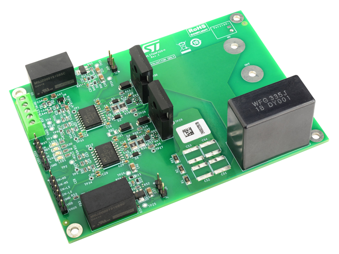 机械图纸 - STMicroelectronics EVLSTGAP3SXS-H半桥评估板