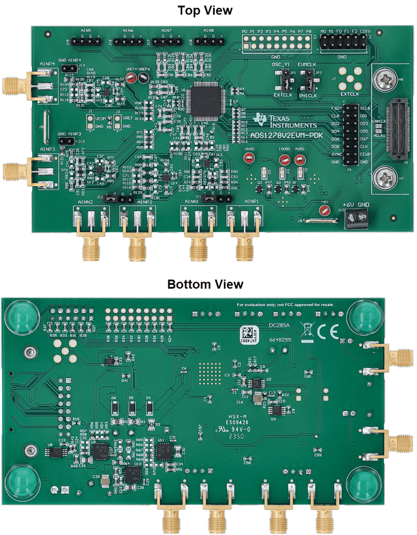 机械图纸 - Texas Instruments ADS1278EVM-PDK 评估模块（EVM）