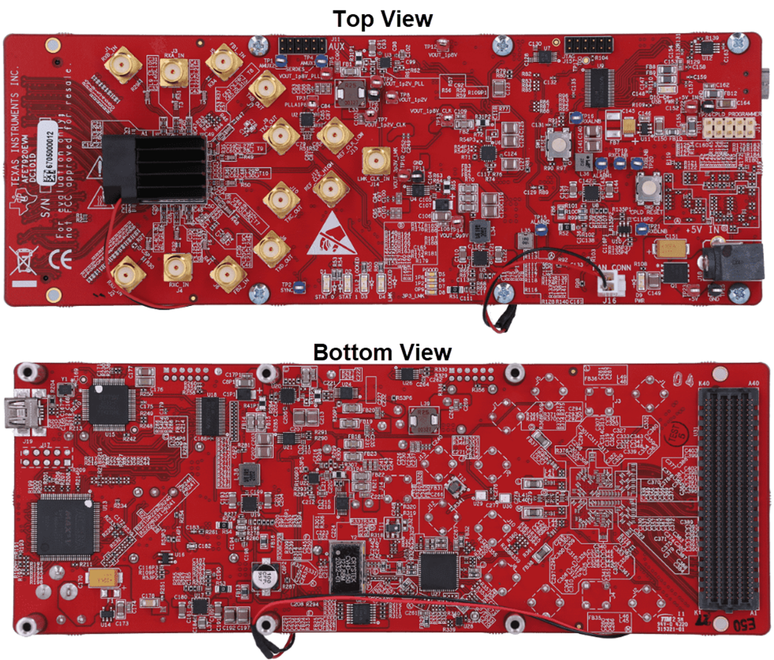 机械图纸 - Texas Instruments AFE7920EVM收发器评估模块 (EVM)