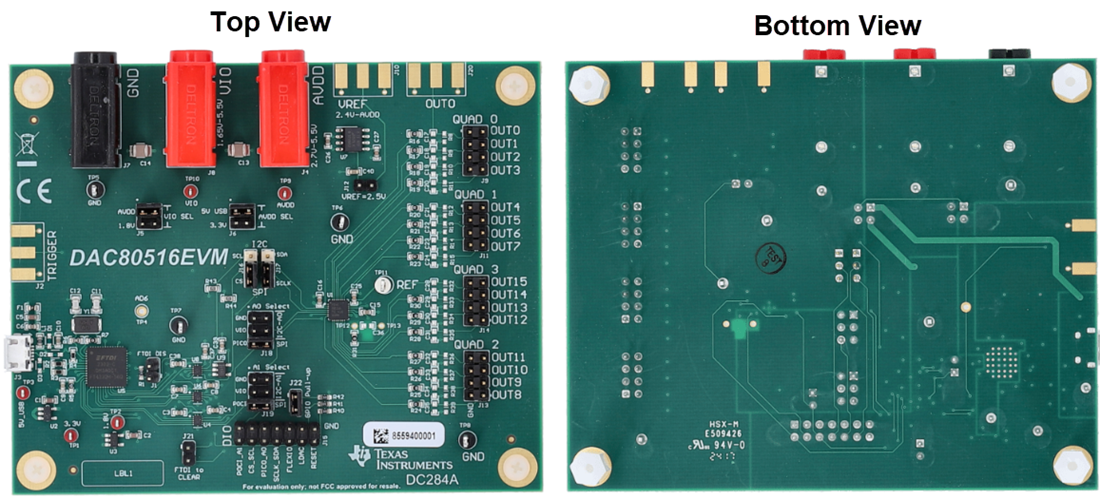 机械图纸 - Texas Instruments DAC80516EVM DAC评估模块 (EVM)