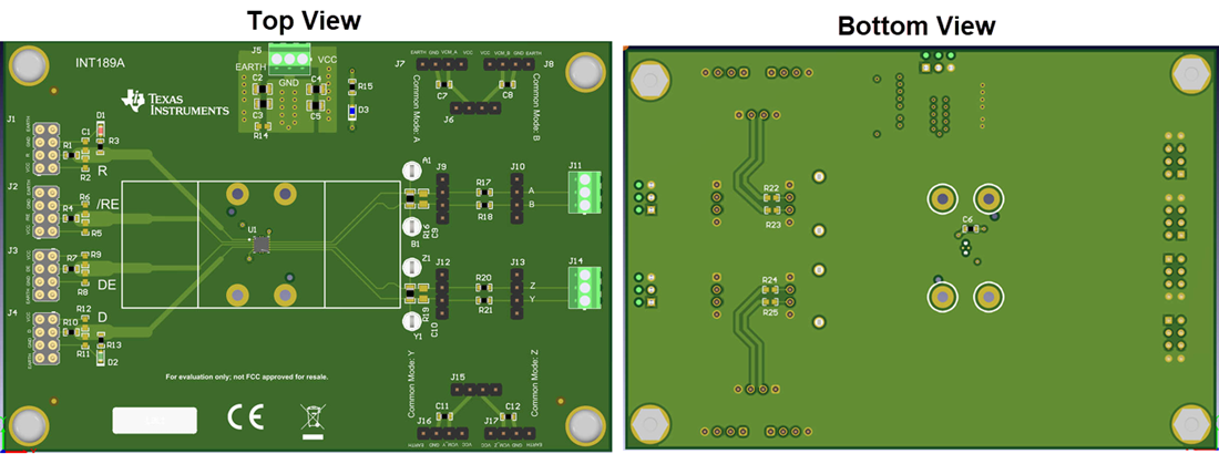 机械图纸 - Texas Instruments RS485FLDPLXDRCEVM收发器评估模块