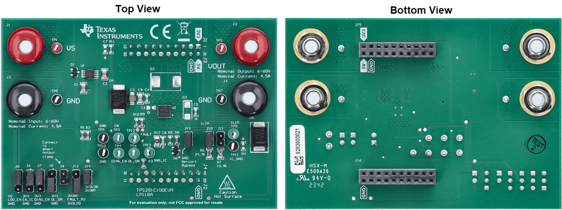 机械图纸 - Texas Instruments TPS281C100EVM开关评估模块 (EVM)