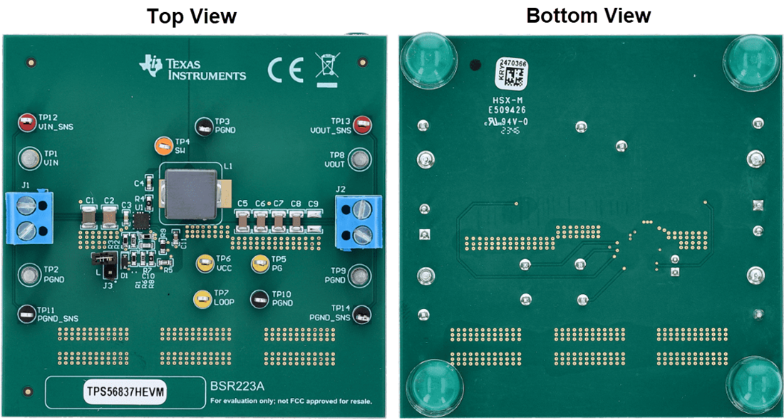 机械图纸 - Texas Instruments TPS56837HEVM降压转换器评估模块