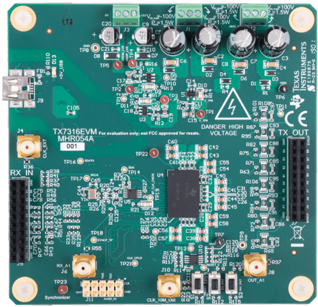 机械图纸 - Texas Instruments TX7316EVM 评估模块（EVM）