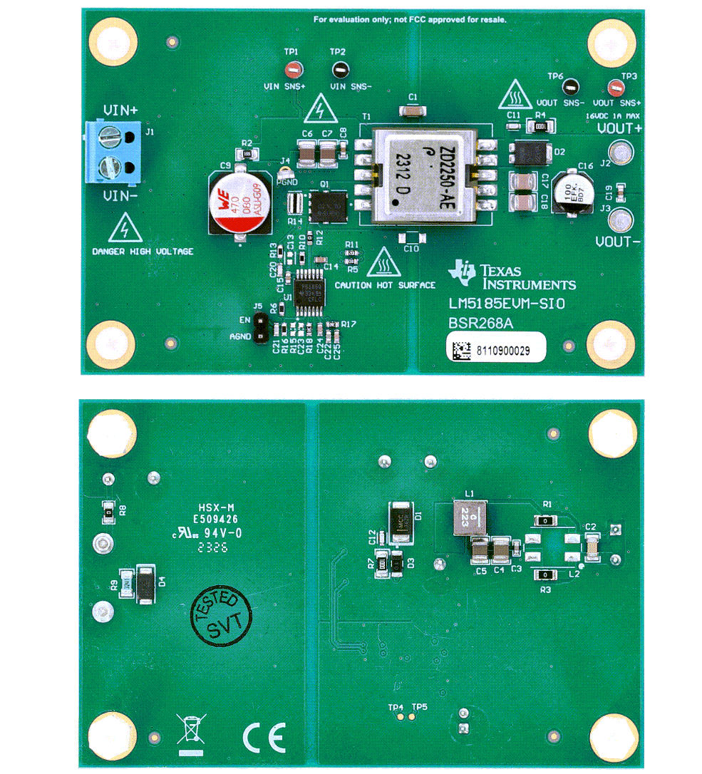 Texas Instruments LM5185EVM-SIO 驱动评估模块