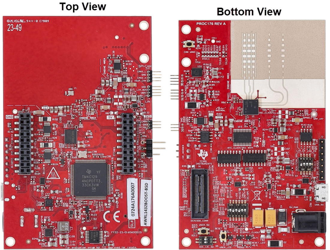 机械图纸 - Texas Instruments xWRL1432BOOST-BSD 评估板