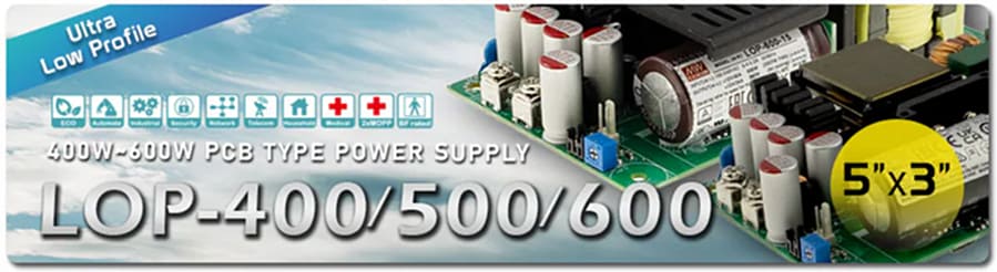 信息图 - MEAN WELL LOP薄型开放式框架电源