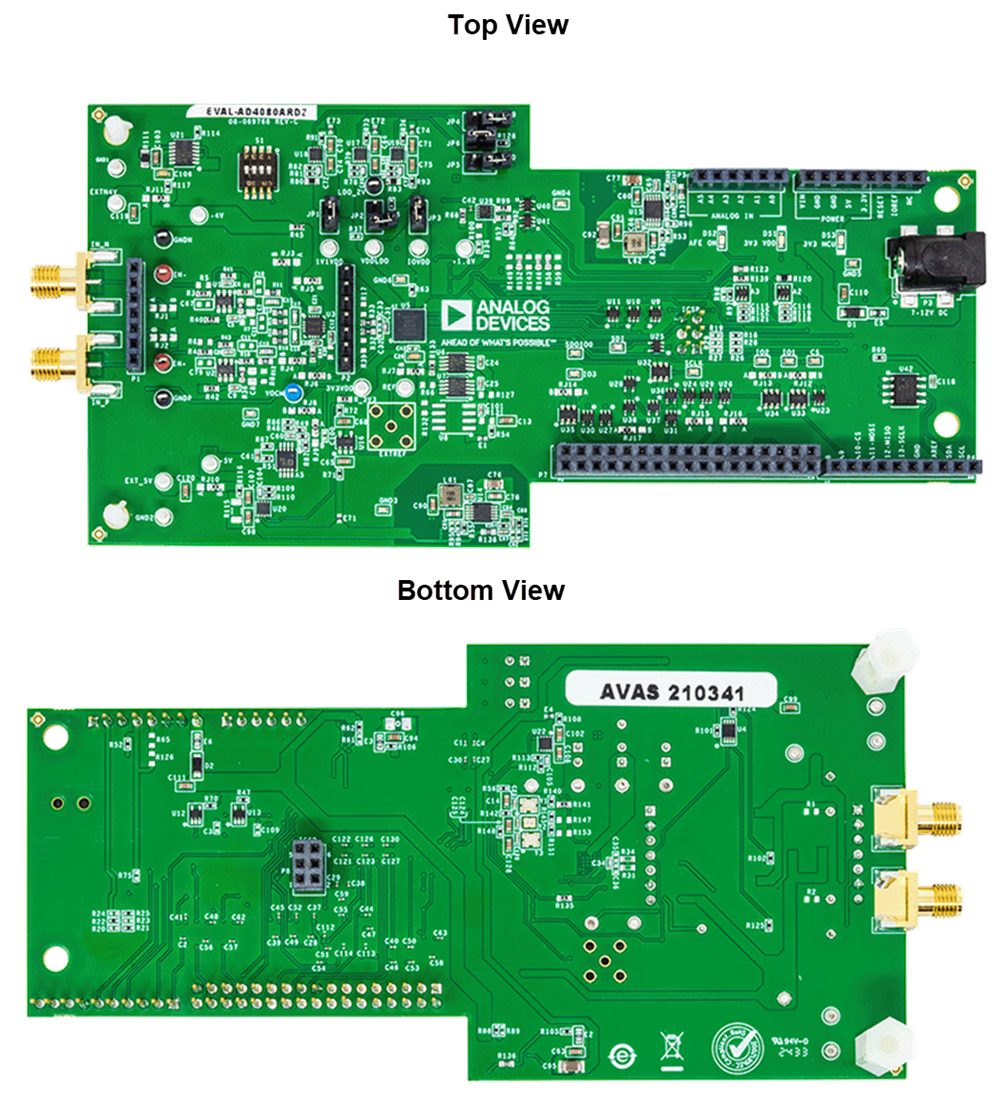 机械图纸 - Analog Devices Inc. EVAL-AD4080ARDZ 评估板